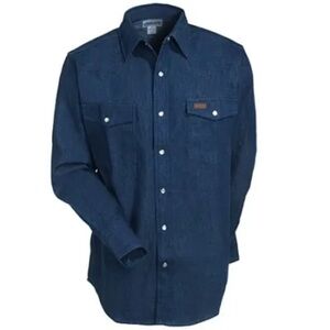 Carhartt XL Tall Denim Snap Front Shirt